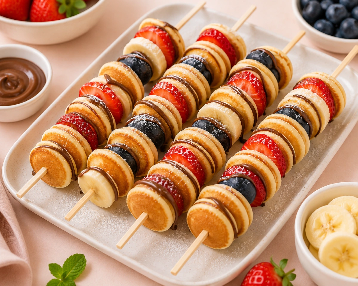 Mini Clouds mini pancakes on skewers for parties and events